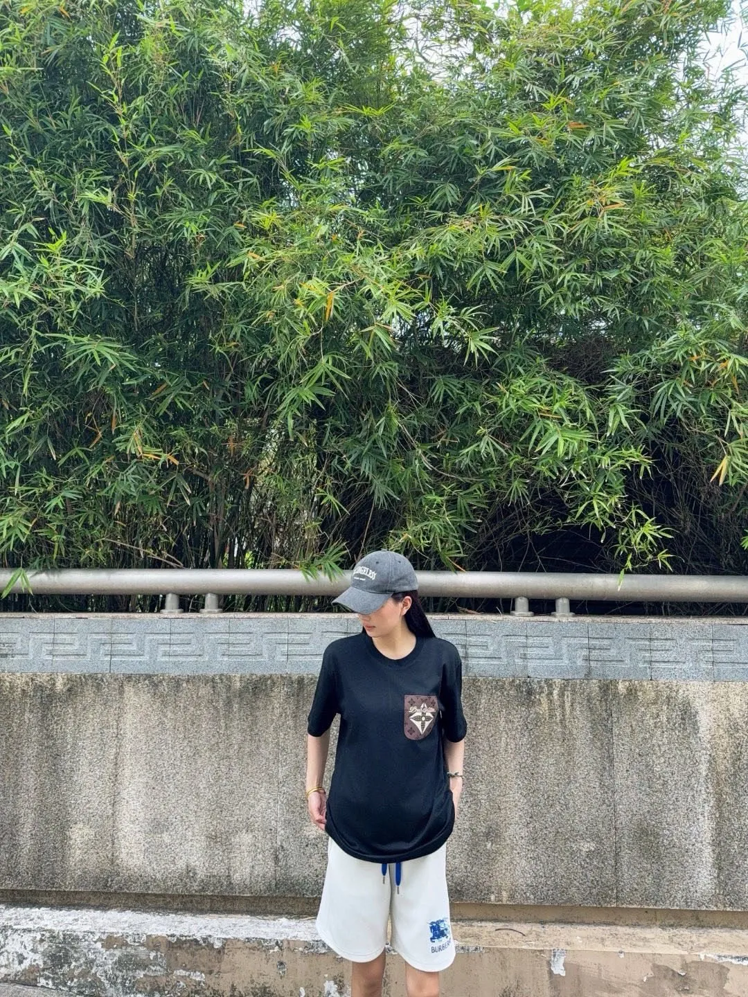 Louis Vuitton/Louis Vuitton 25ss presbyopic fake pocket short sleeves